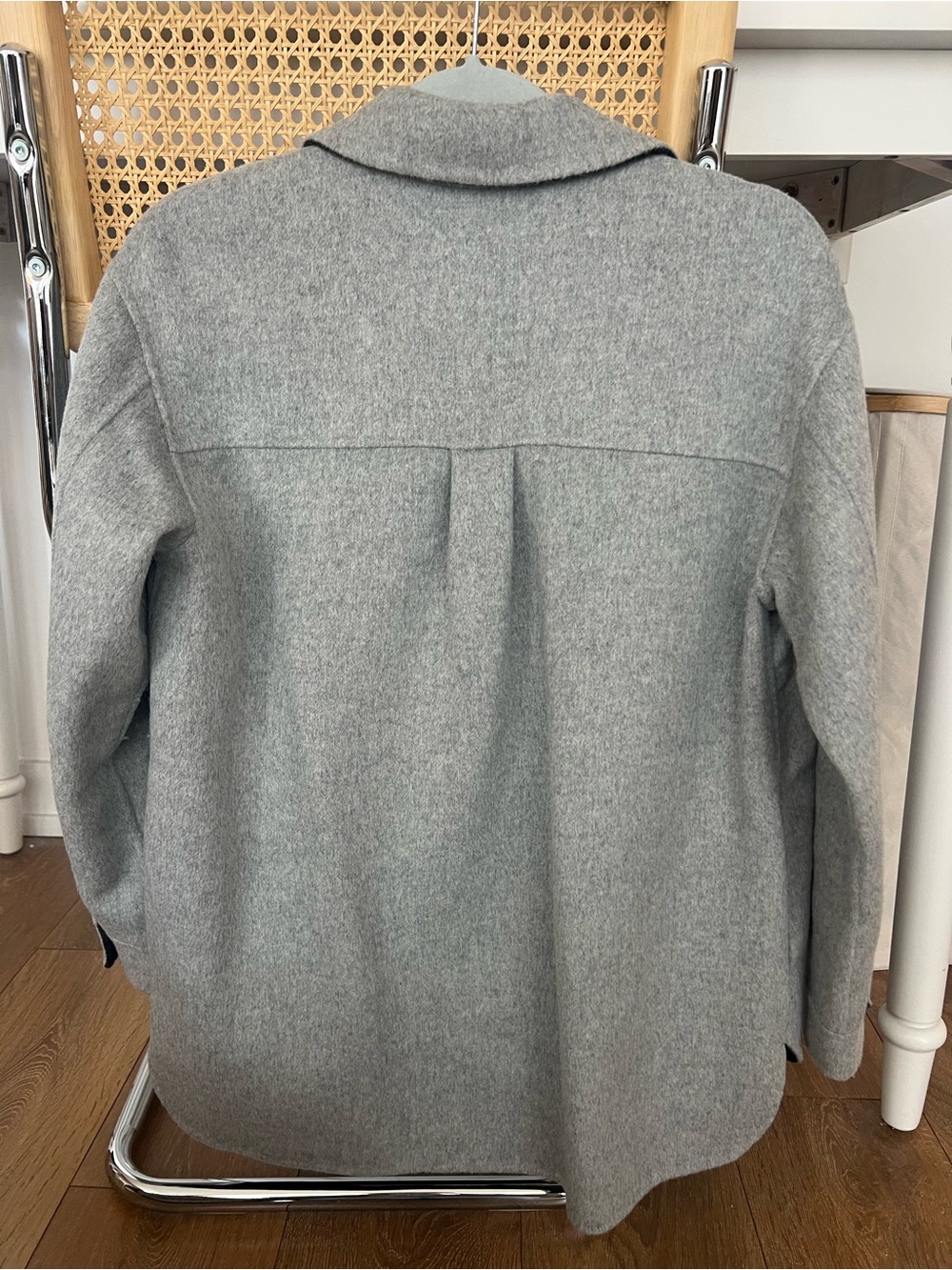 Madewell Double-Faced Long Shirt-Jacket in Heather Coal XXS - Picture 2 of 5